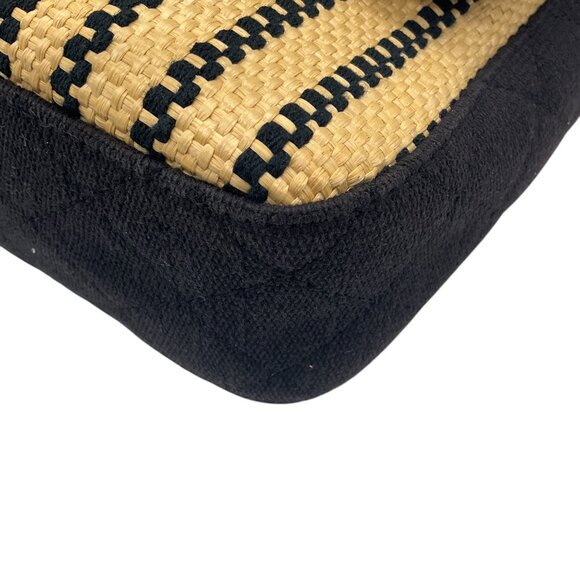 Chanel Tan / Black 2011 Raffia Flap Bag - Picture 7 of 15